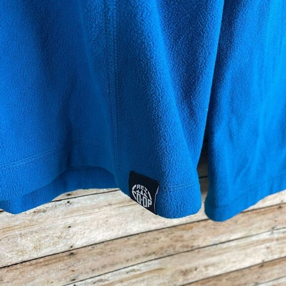 REI Co-Op Men's Sz M 1/4 Zip Pullover Midlayer Lightweight Fleece Top Blue EUC - Picture 3 of 5